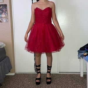 vintage brand steppin' out red dress